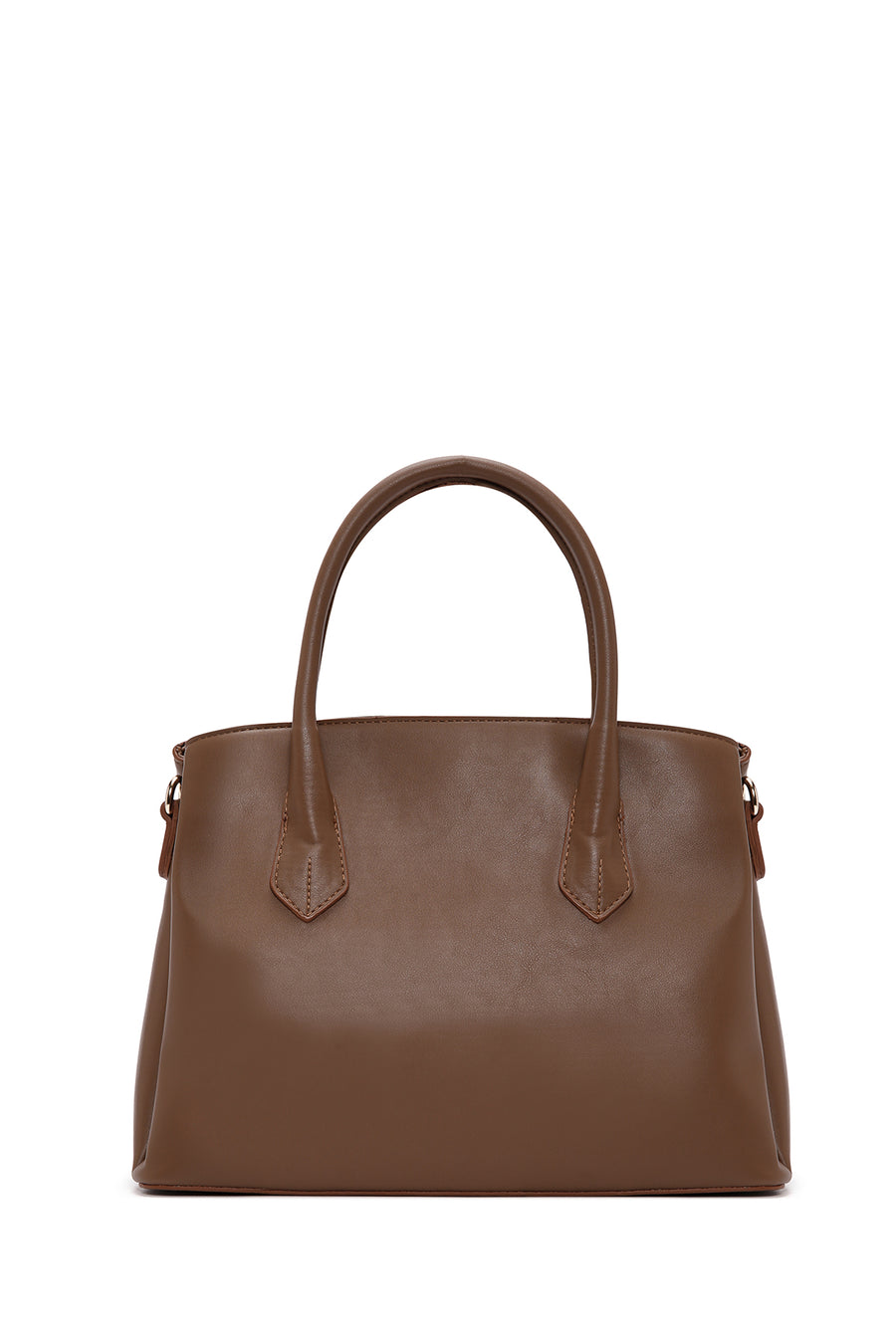 Women's Tan Long Strap Handbag with Accessory Detail