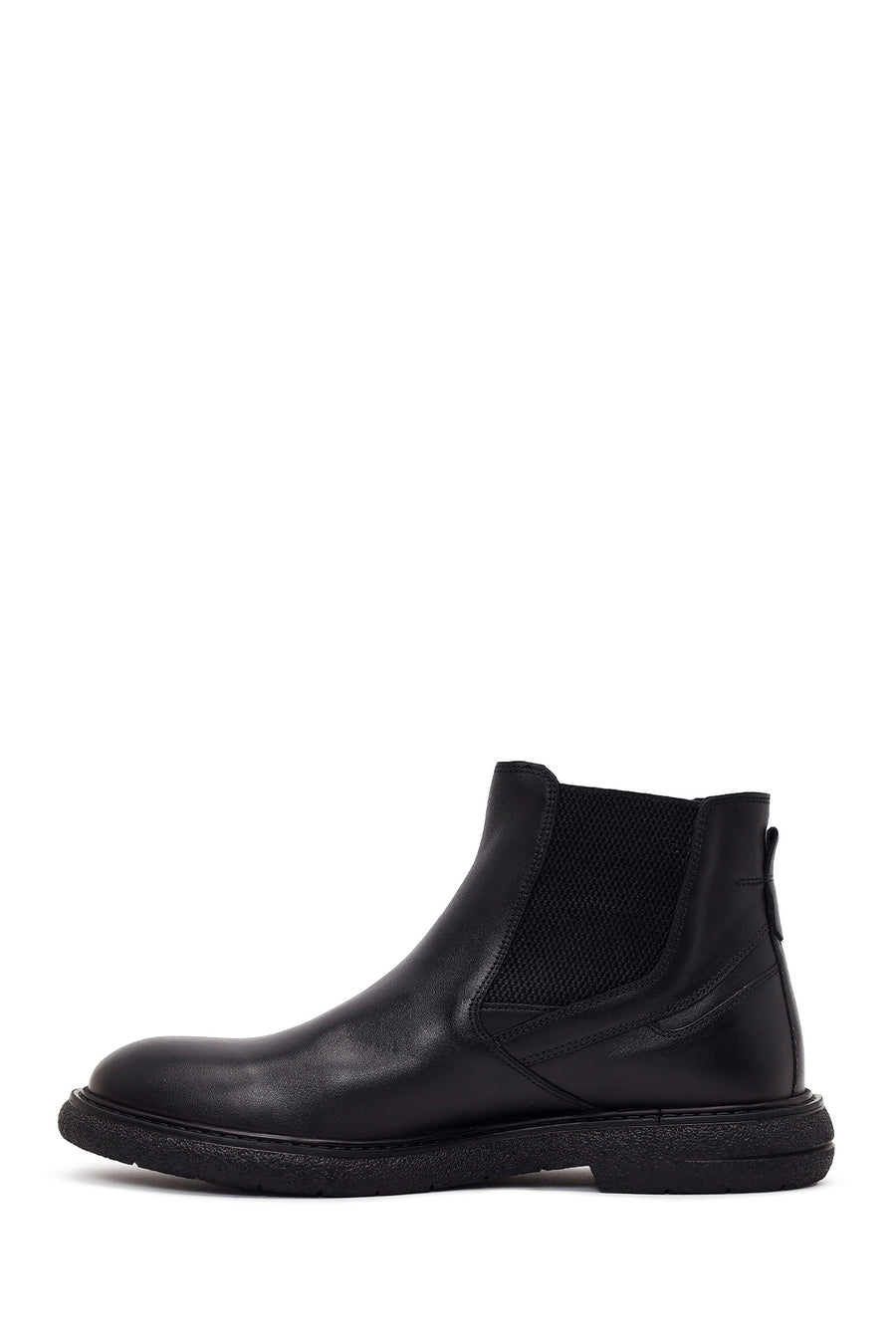 Male Black Leather Casual Chelsea Boots