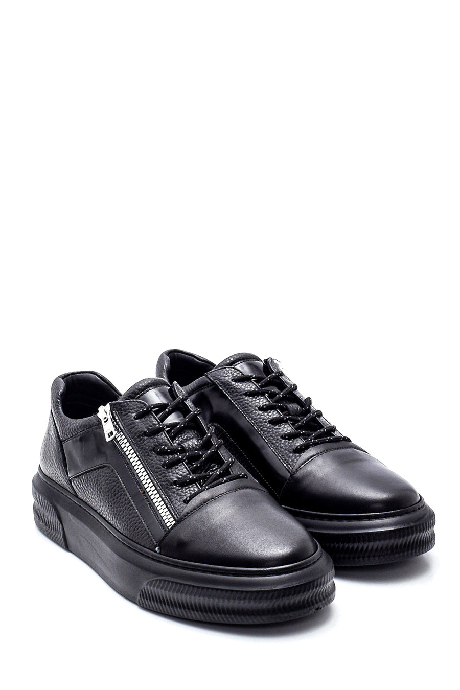 Men's Leather Zipper Detailed Sneaker
