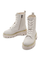 Women's Beige Casual Zippered Boots | Derimod