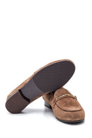 Women's Leather Buckle Suede Loafer | Derimod