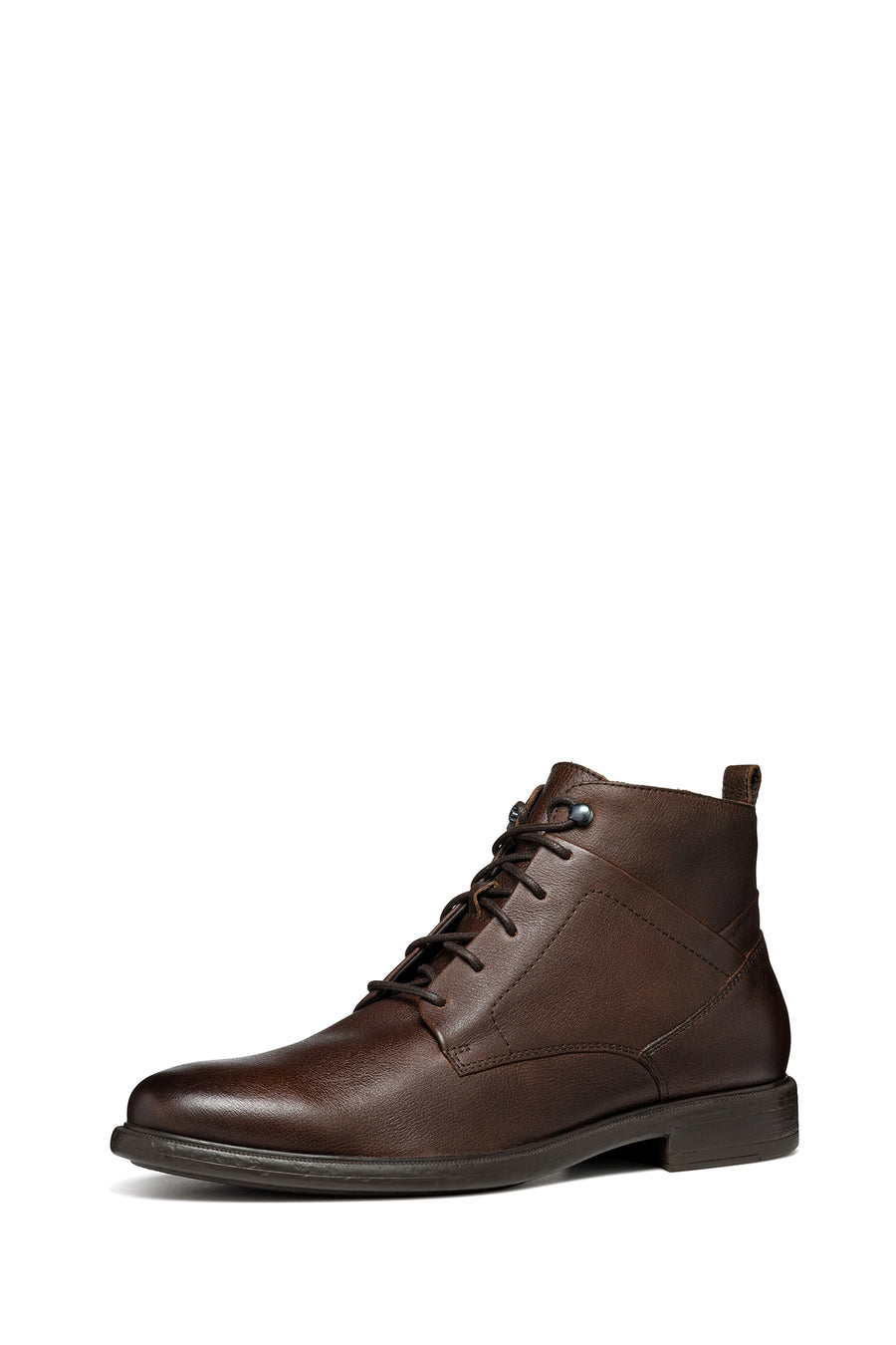 Geox Men's Brown Terence Lace-Up Leather Combat Boots