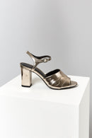 Ankle Strap Women's Heeled Leather Sandals | Derimod