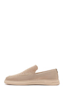 Male Beige Patterned Fabric Loafer | Derimod