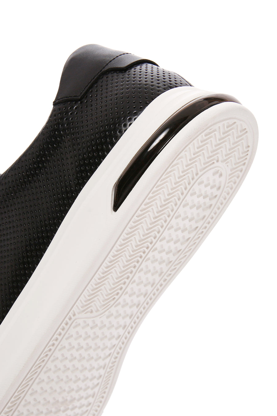Erkek Siyah Bağcıklı Deri Sneaker