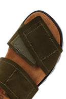 Camper Men's Green Brutus Leather Sandals | Derimod