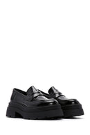 Women's Black Patent Leather Loafers | Derimod