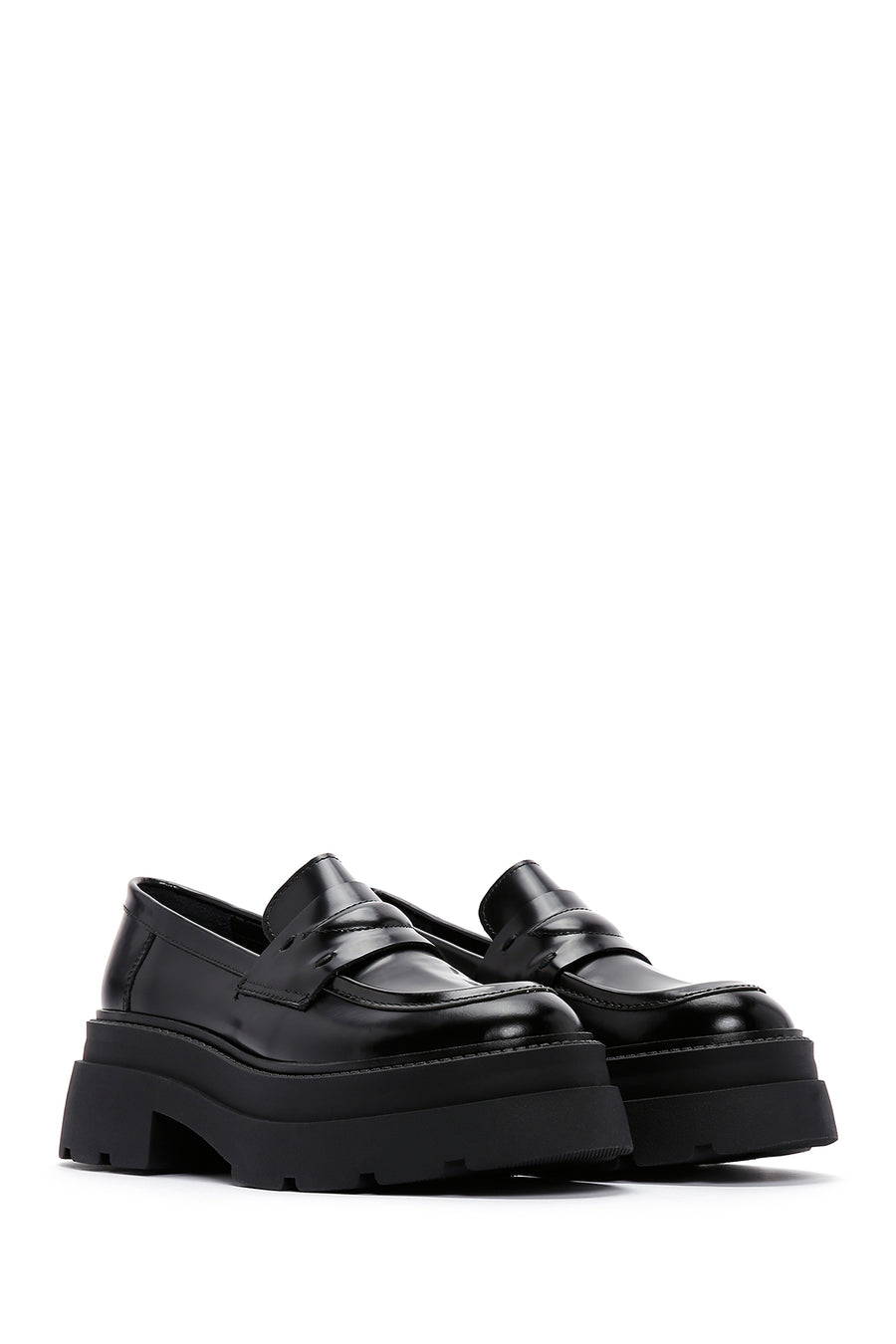 Women's Black Patent Leather Loafers