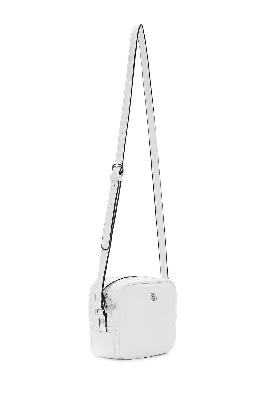 Women's White Long Strap Crossbody Bag