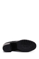 Women's Black Zippered Chunky Heel Boots | Derimod