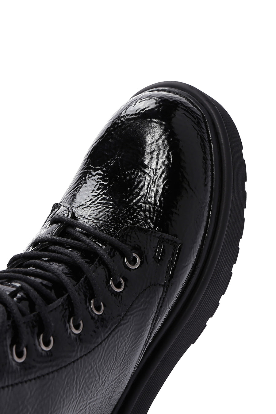 Women's Black Patent Leather Boots