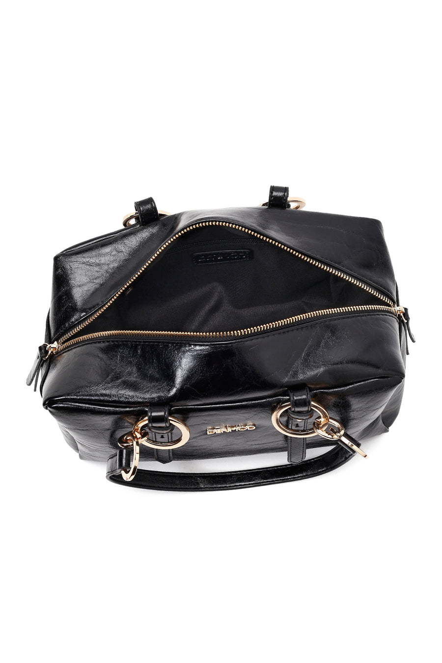 Woman Black Long-Strap Shoulder Bag