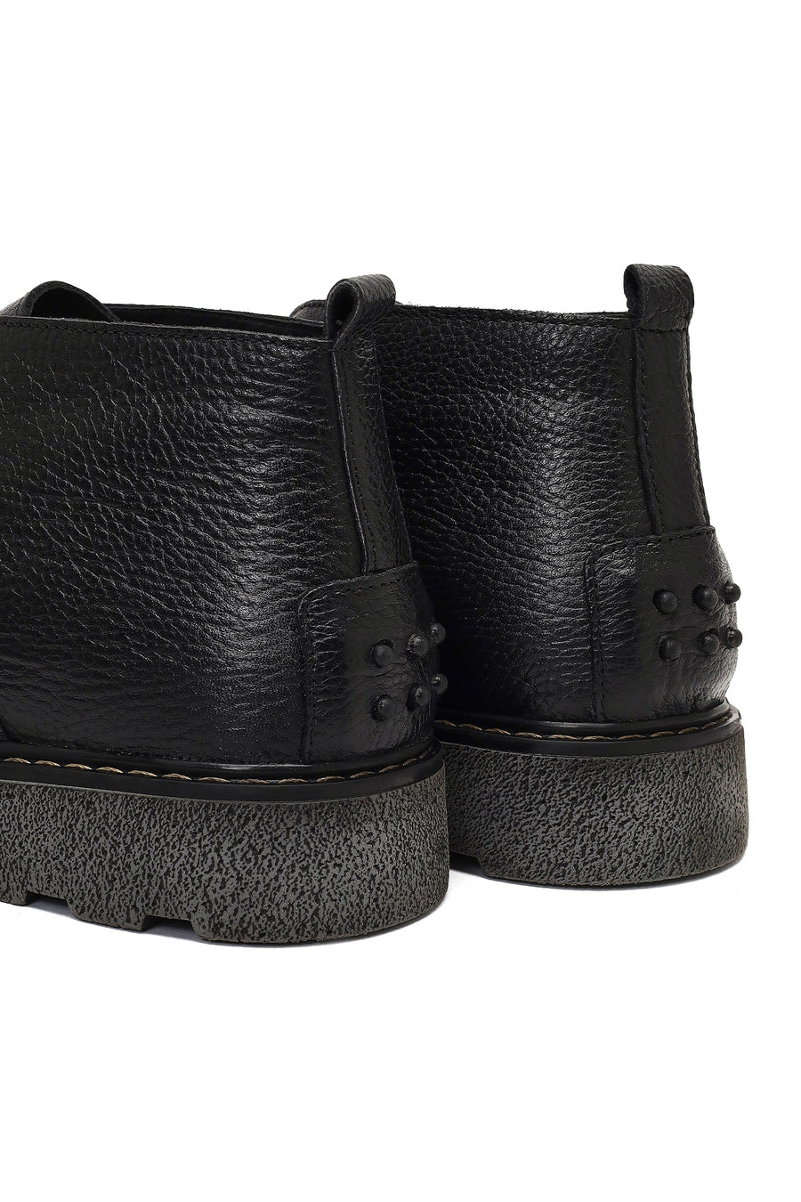 Men's Black Lace-Up Leather Casual Boot