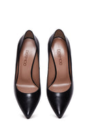 Women's Black Leather Stiletto | Derimod