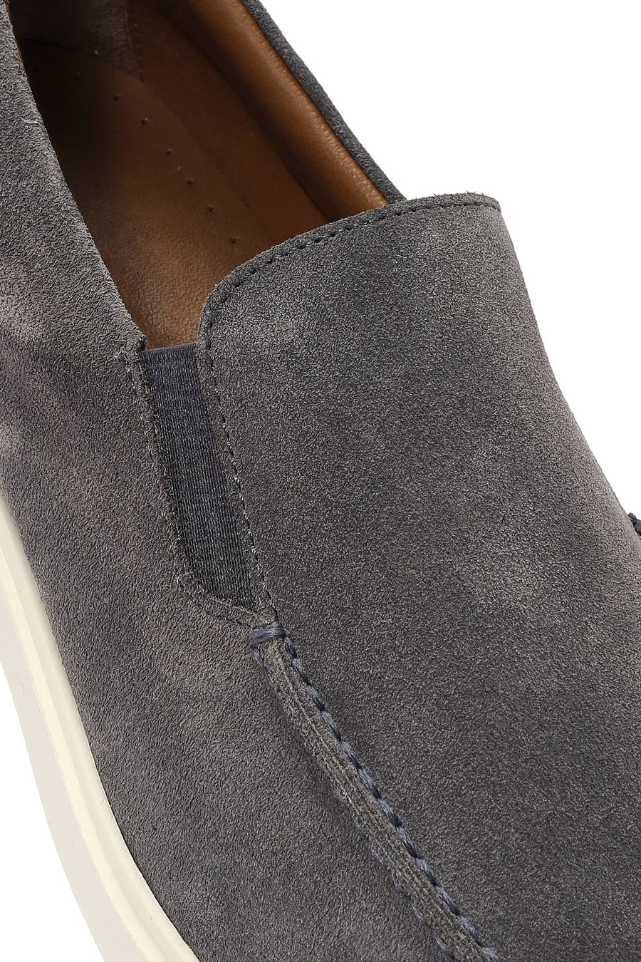 Men's Gray Suede Leather Casual Loafer