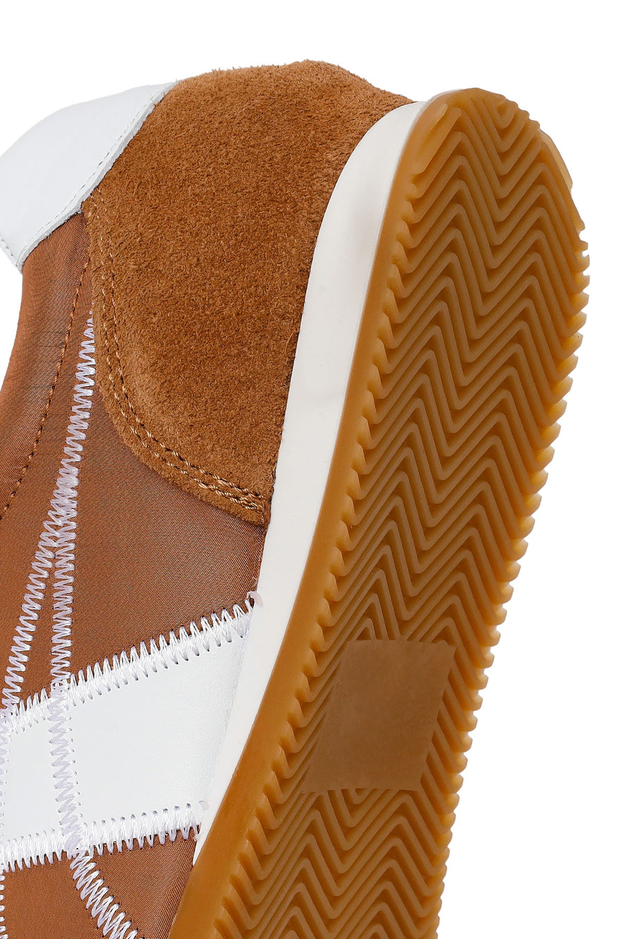 Kadın Taba Bağcıklı Deri Sneaker