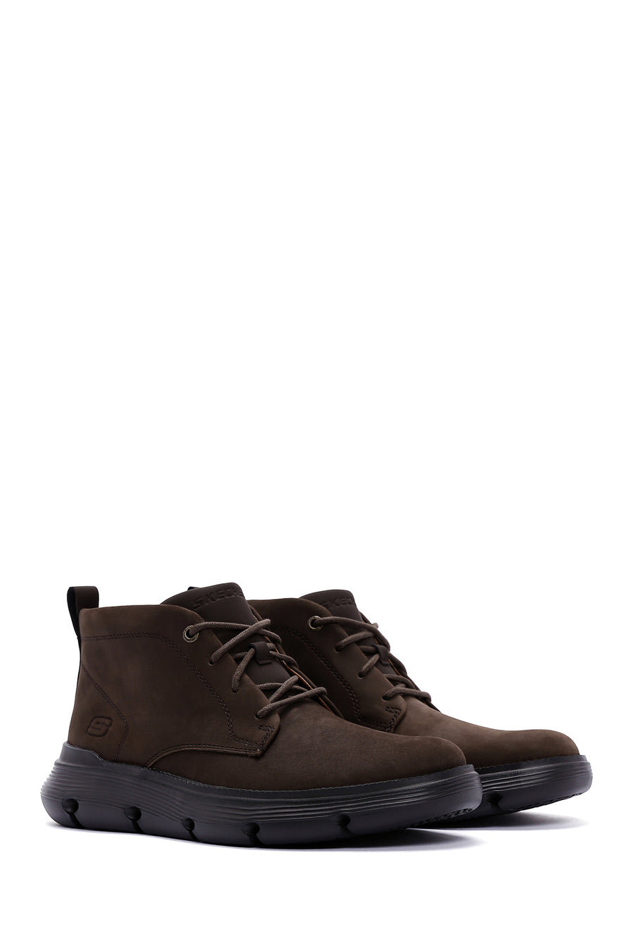 Skechers Men's Brown Garza Fontaine Nubuck Leather Boots