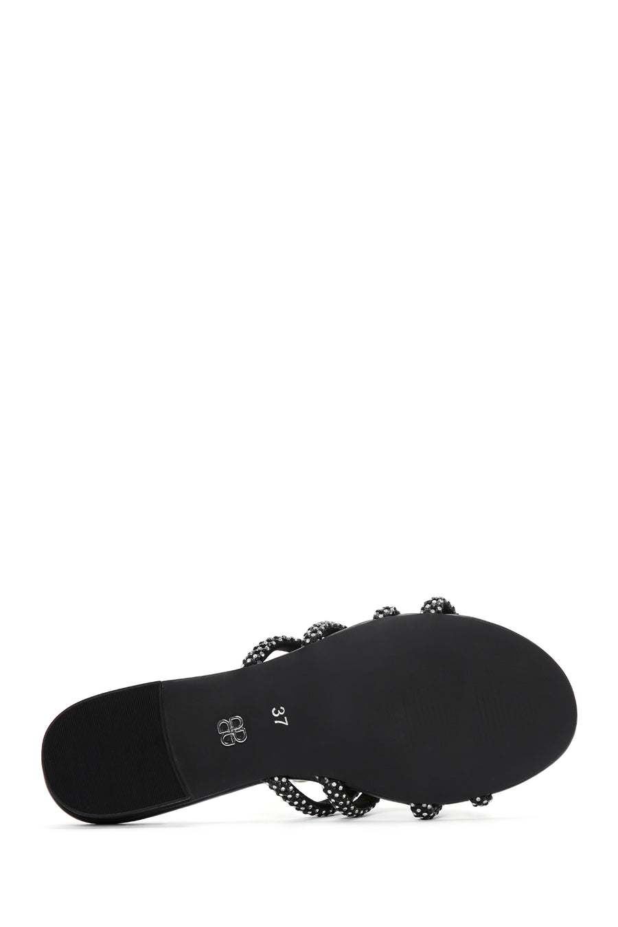 Women's Black Stone Slippers