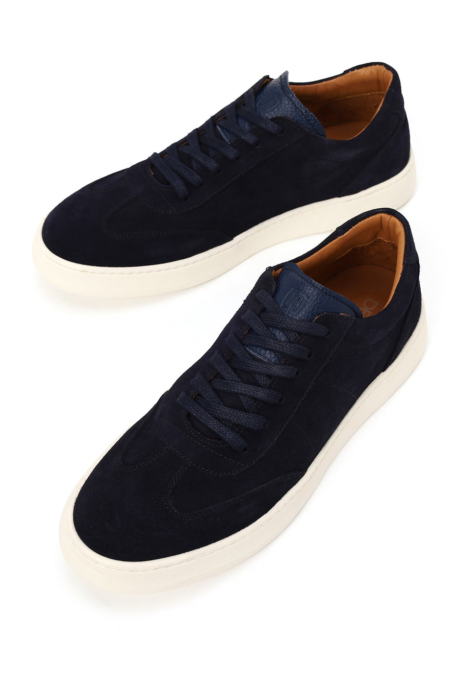 Erkek Lacivert Bağcıklı Süet Deri Sneaker