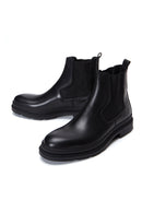 Men's Black Leather Casual Chelsea Boots | Derimod