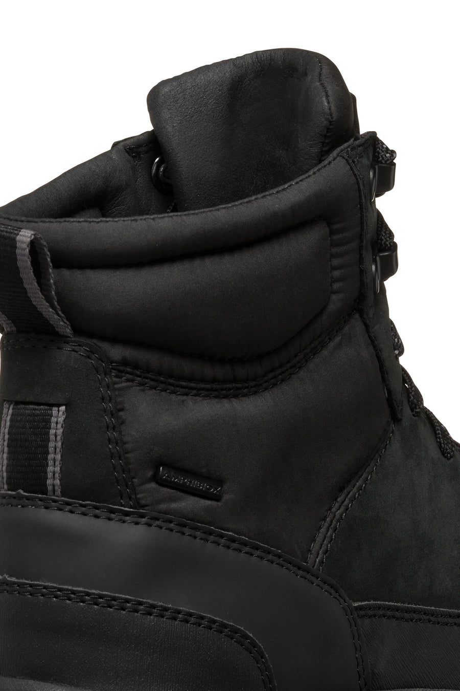 Geox Men's Black Granito + Grip Abx Laced Waterproof Leather Casual Boots