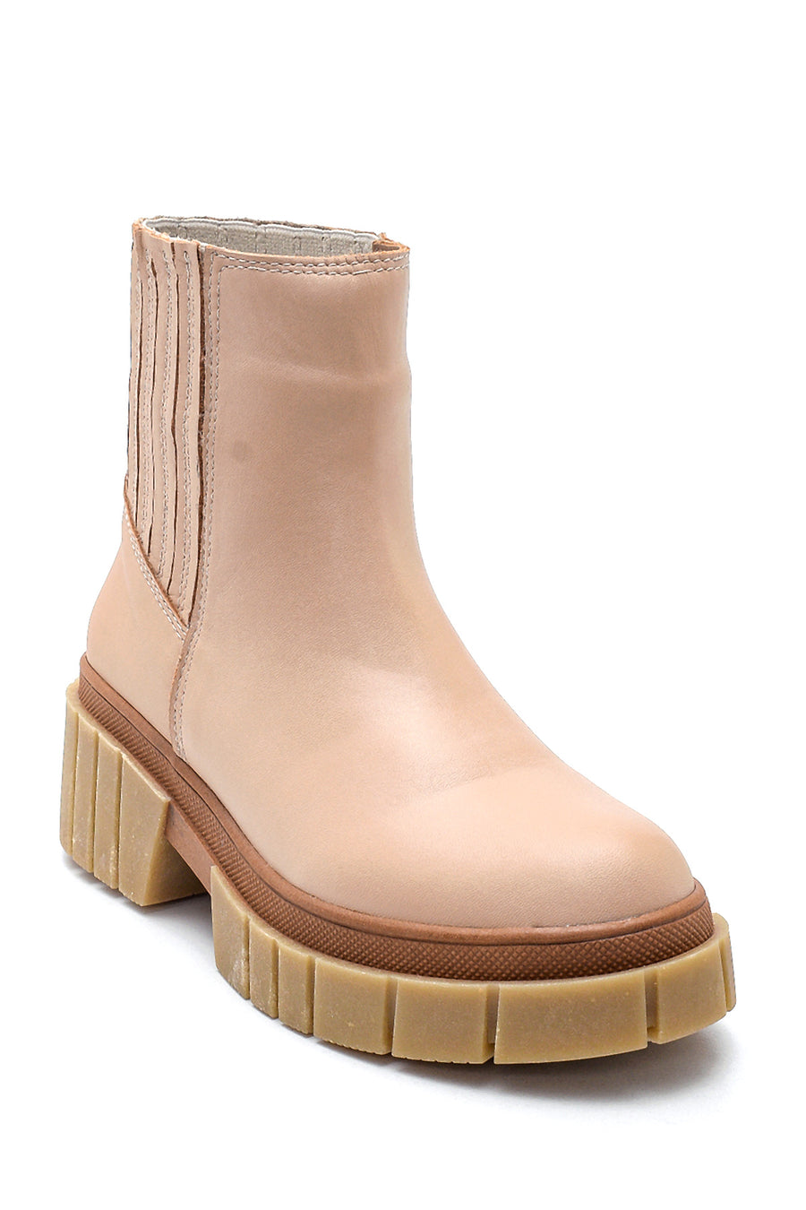 Women's Leather Thick Soled Boots