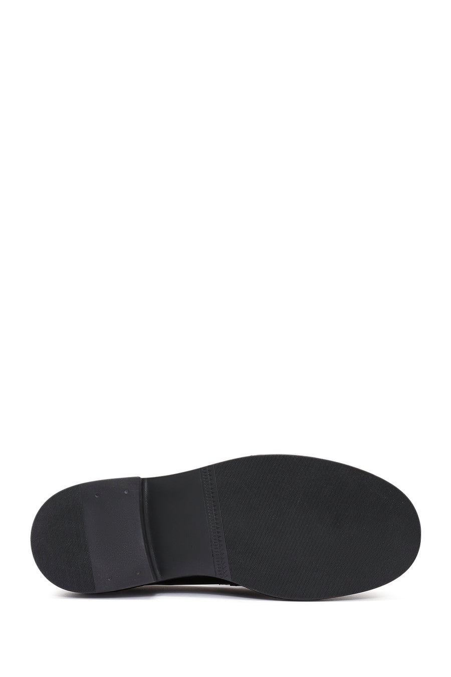 Woman Black Buckled Masculine Loafer