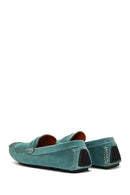 Men's Blue Suede Leather Casual Loafer | Derimod
