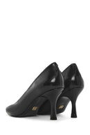 Women's Black Thin Heel Patent Leather Stiletto | Derimod