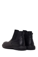 Male Black Leather Casual Chelsea Boots | Derimod