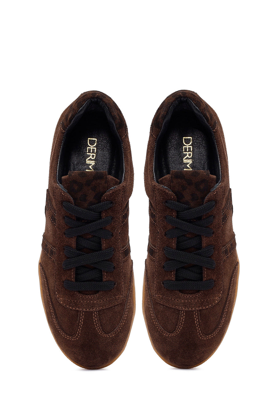 Kadın Kahverengi Bağcıklı Süet Deri Sneaker