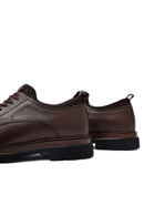 Male Brown Lace-up Leather Casual Shoes | Derimod