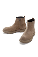 Men's Beige Leather Boots | Derimod