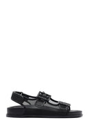 Women's Black Stone Buckle Sandals | Derimod