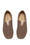 Woman Mink Patterned Suede Comfort Shoes | Derimod