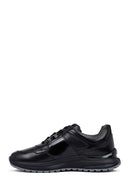 Erkek Siyah Bağcıklı Kalın Tabanlı Deri Casual Sneaker | Derimod