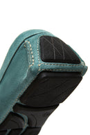 Men's Blue Suede Leather Casual Loafer | Derimod