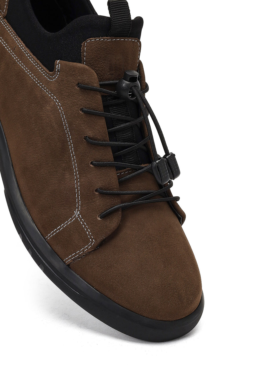 Men's Tan Lace-up Nubuck Leather Casual Sneaker