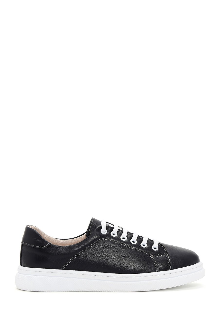 Women's Black Lace-Up Leather Sport Shoe 25SFD500718 | Derimod