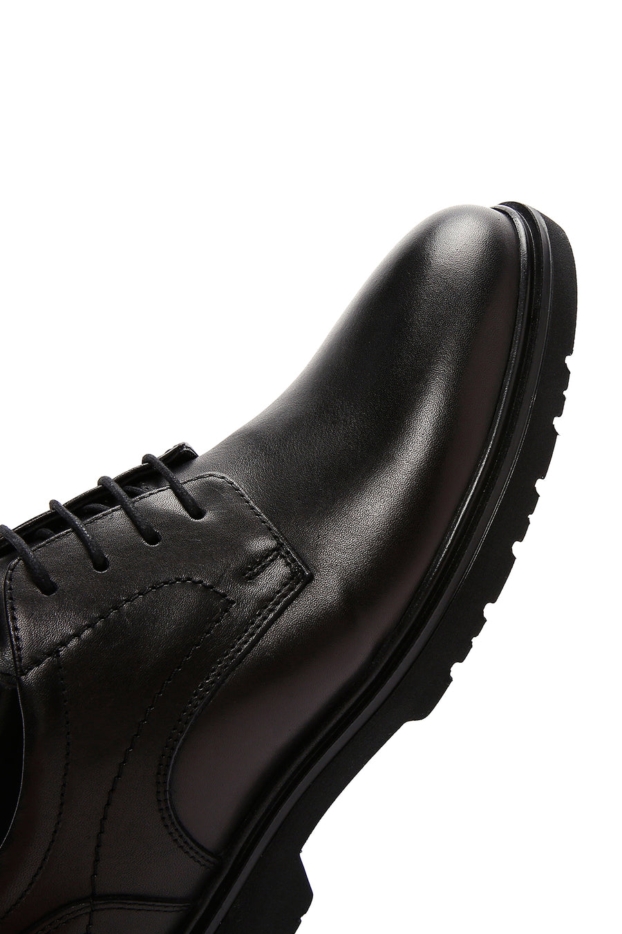 Men's Black Lace-up Leather Casual Shoes