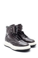 Men's Leather High-top Sneaker | Derimod
