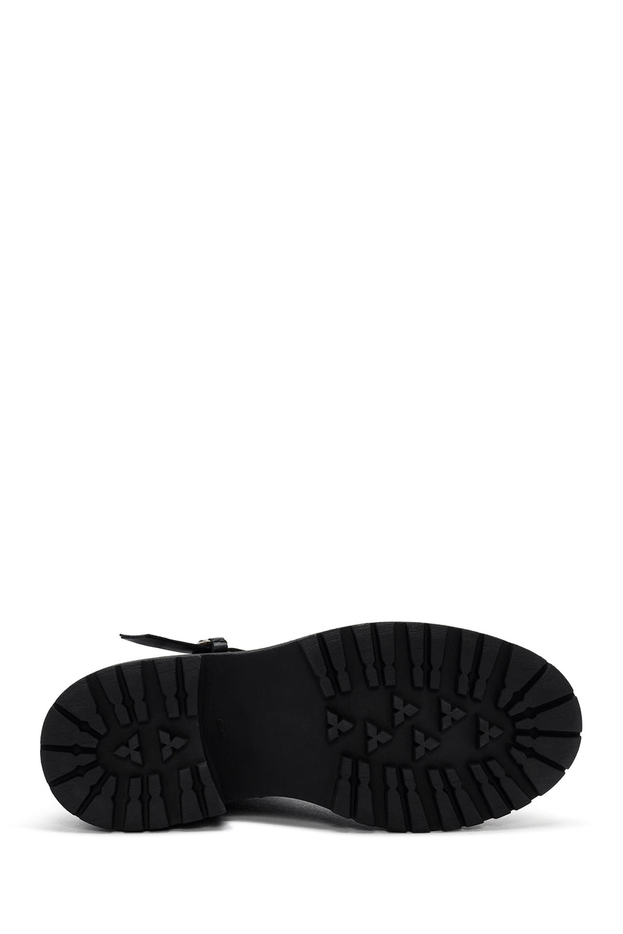 Women's Black Buckle Detailed Zippered Leather Boots