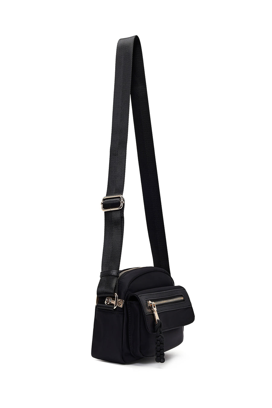 Women's Black Long Strap Crossbody Bag