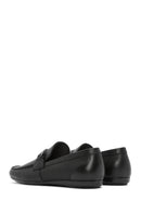 Erkek Siyah Baskılı Deri Casual Loafer | Derimod