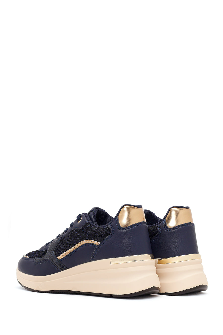 Kadın Lacivert Kalın Tabanlı Sneaker