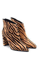 Women's Patterned Heeled Boots | Derimod