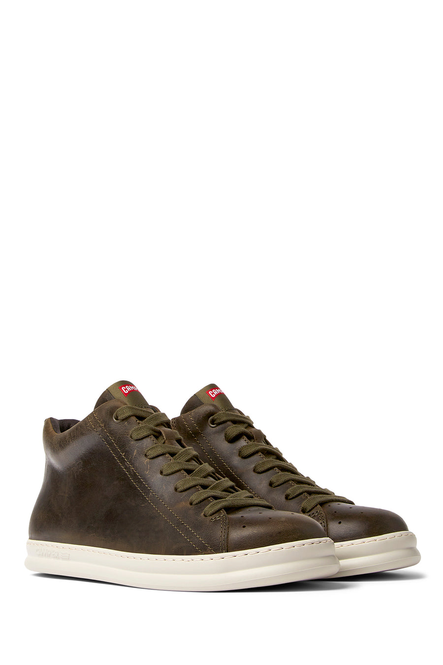 Camper Men's Green Runner Four Leather Sports Boots