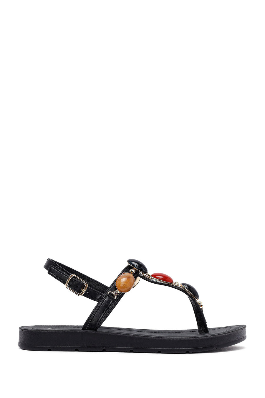 Women's Black Peep Toe Sandals 25SFE464418 | Derimod