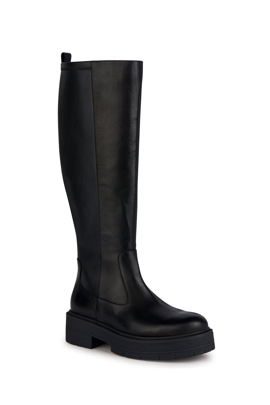 Geox Women's Black Spherica Ec7 Zippered Leather Boots