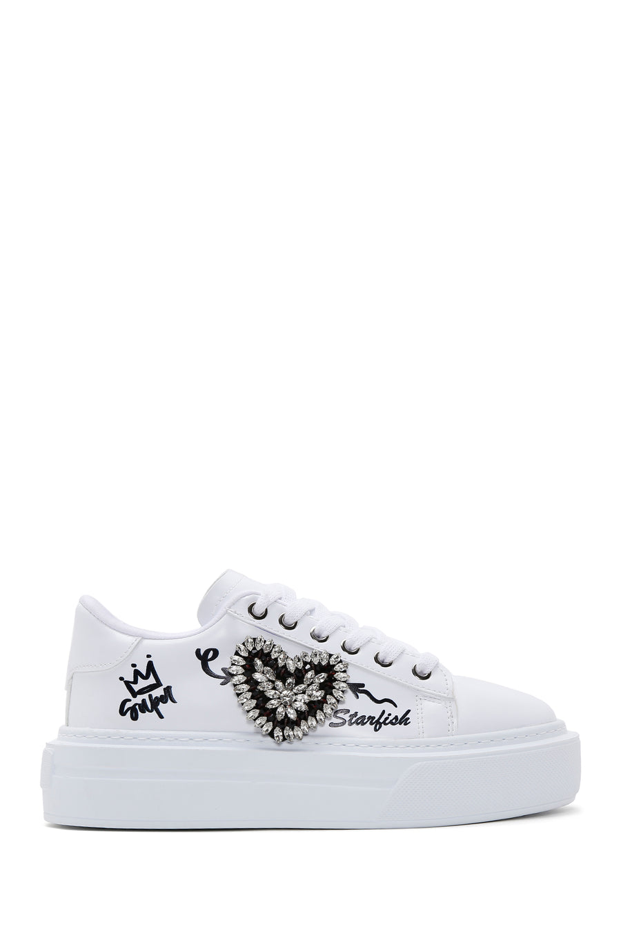 Women's White Stone Sneaker